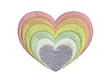 Stickdatei - Regenbogenherz